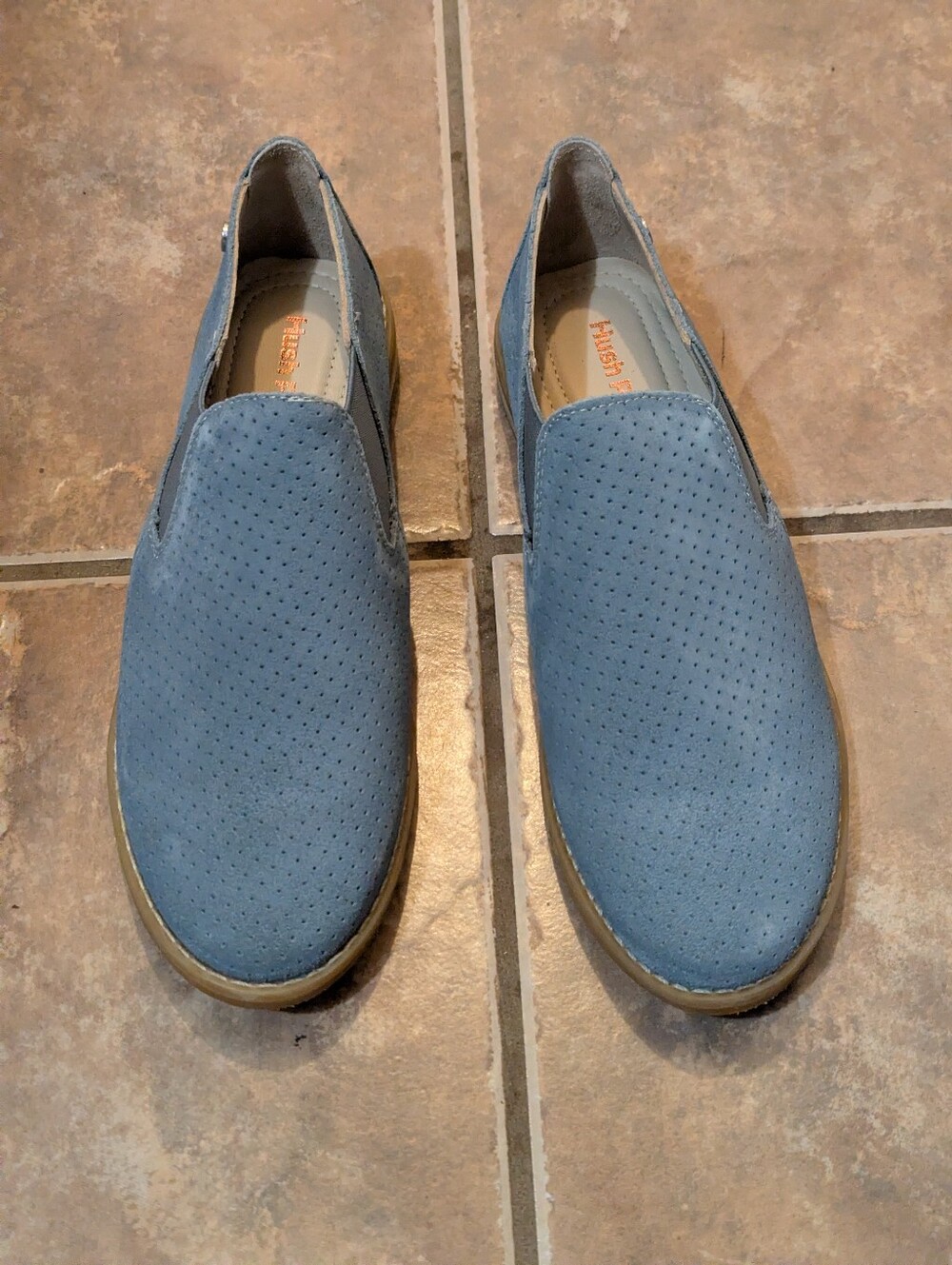 Women's Hush Puppies Blue Suede Loafer Size 6 New